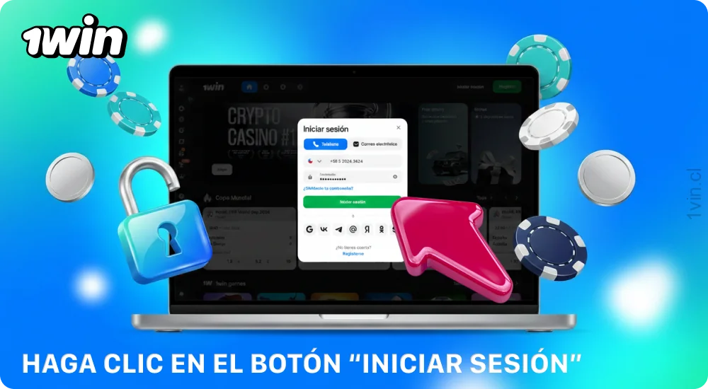Para acceder a su cuenta de 1win, los usuarios en Chile deben hacer clic en el botón Iniciar sesión después de ingresar sus datos